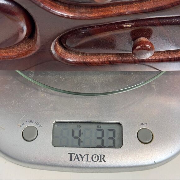 Vintage Handmade Burl Wood 3 Drawer Trinket Box - Picture 10 of 10